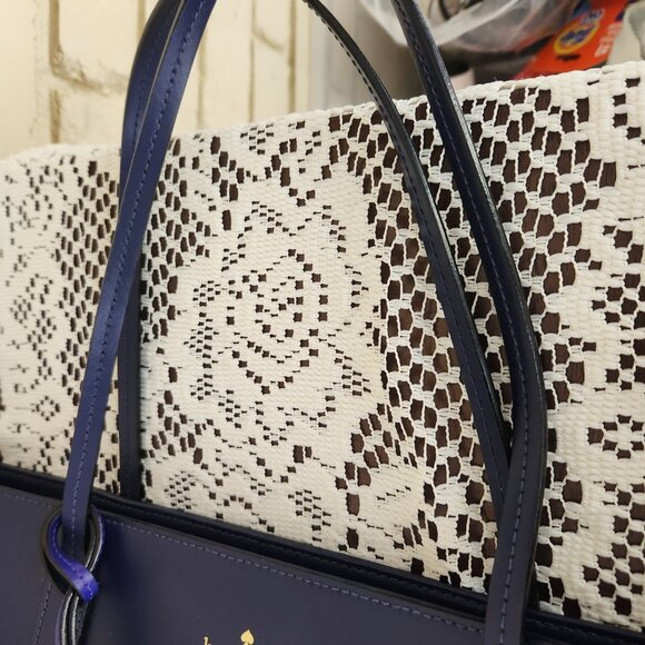 Nwot Kate Spade NY Jana Blue Sapphire Tote Bag Purse - Picture 9 of 13